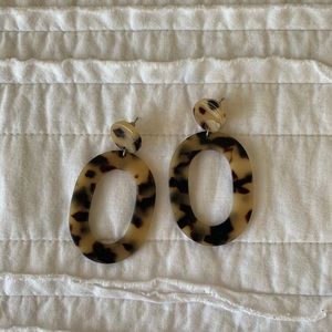 Enamel statement earrings